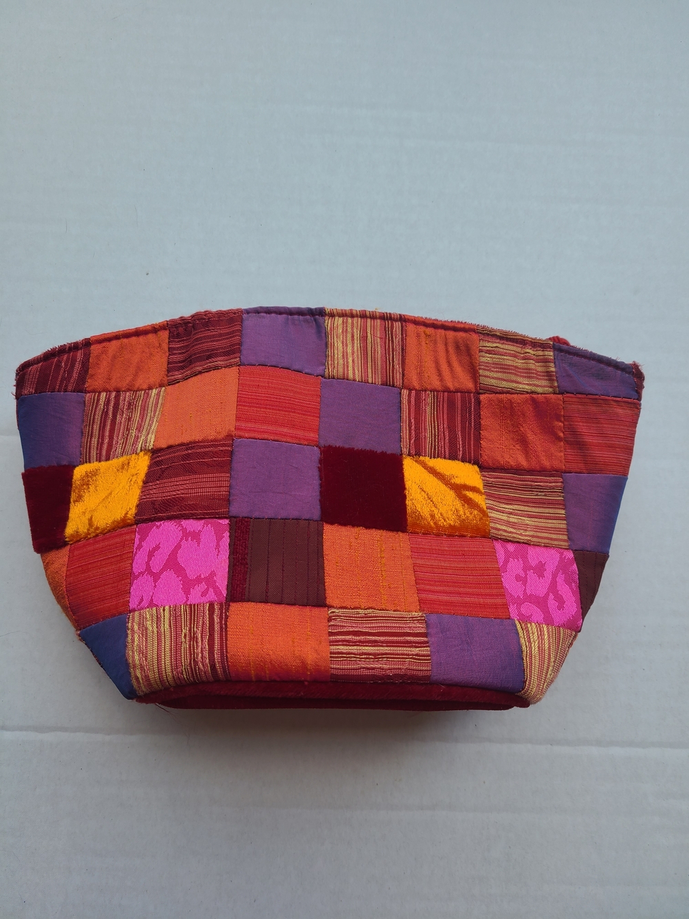 Bath & Body Works Patchwork Cosmetic Bag - Pink, Orange, Purple, Yellow, Red